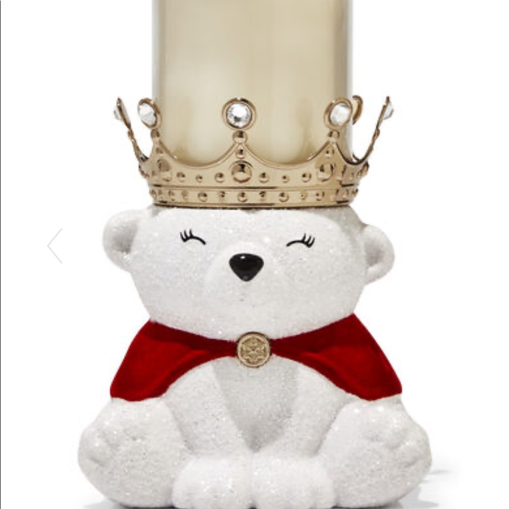 COPY - Royal Polar Bear Holiday candle holder